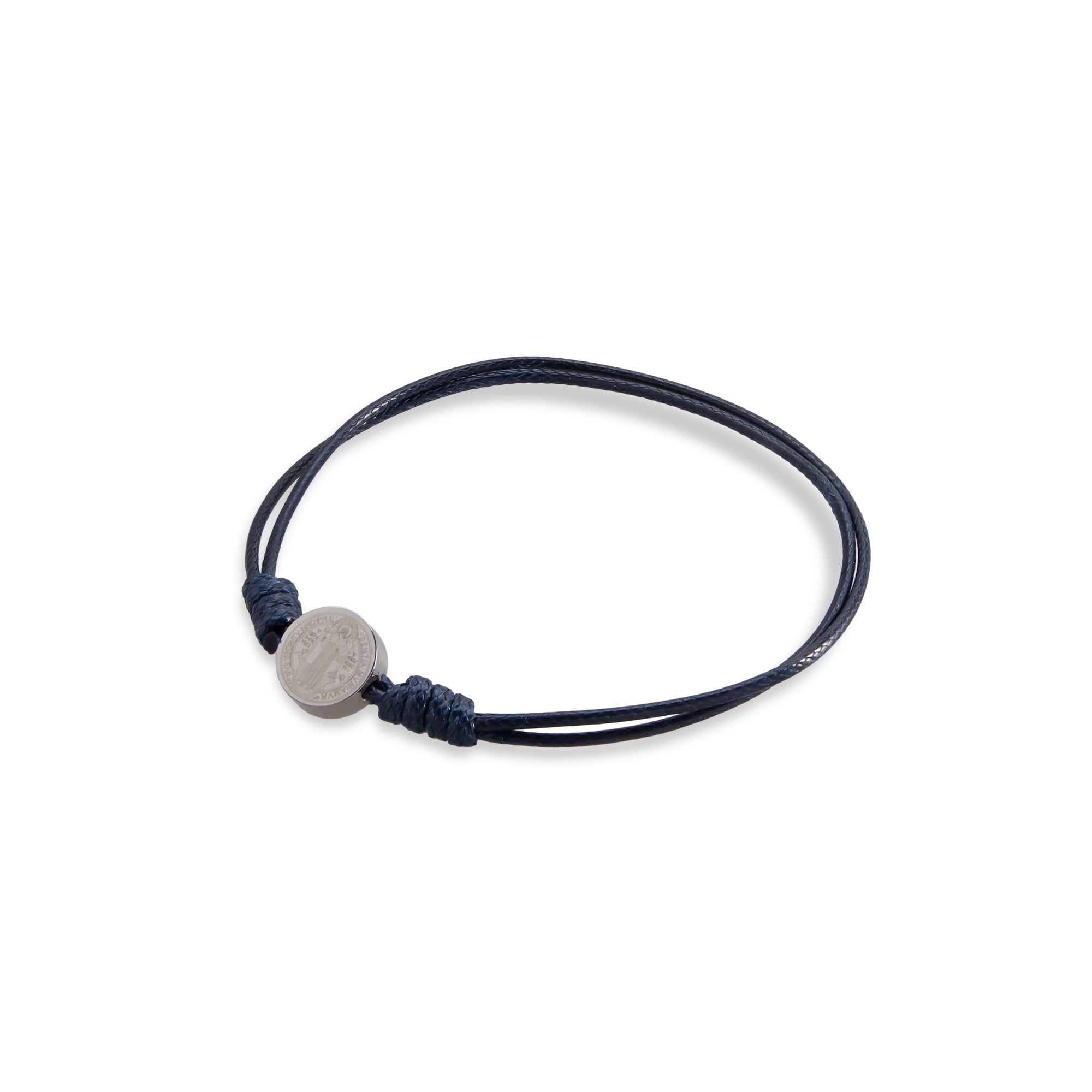 Pulsera de hilo ajustable con Medalla de San Benito 10mm