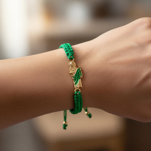 Pulsera de hilo ajustable san judas tadeo 11mm