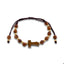 Pulsera de hilo ajustable con cuentas de madera y cruz de tau 6mm