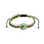 Pulsera ajustable hilo tejido con cadena San Judas Tadeo 8mm
