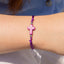 Pulsera de hilo ajustable con cruz de pasta 1mm