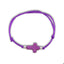 Pulsera de hilo ajustable con cruz de pasta 1mm