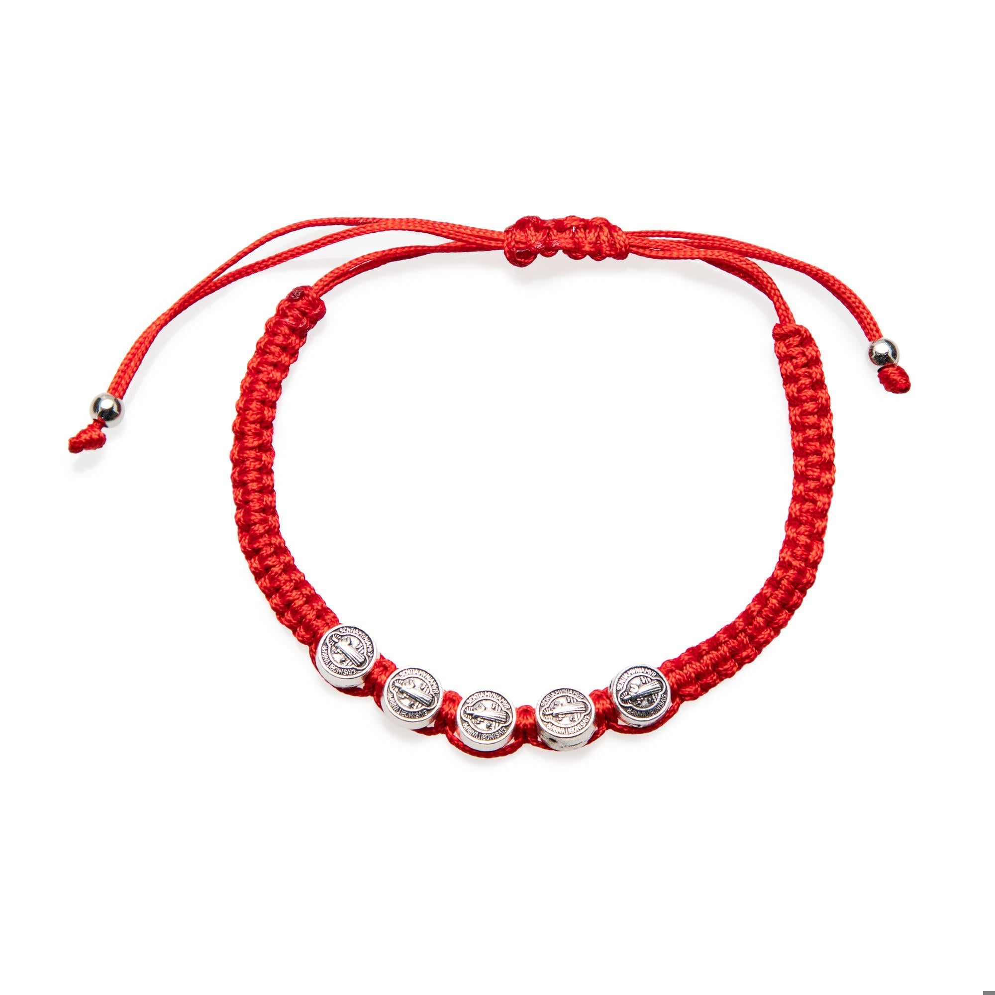 Pulsera de hilo ajustable con Medallas de San Benito 28cm