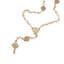 Rosario de cristal amber gold con Medalla San Benito 75cm