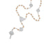 Rosario de cristal amber gold con Medalla San Benito 75cm