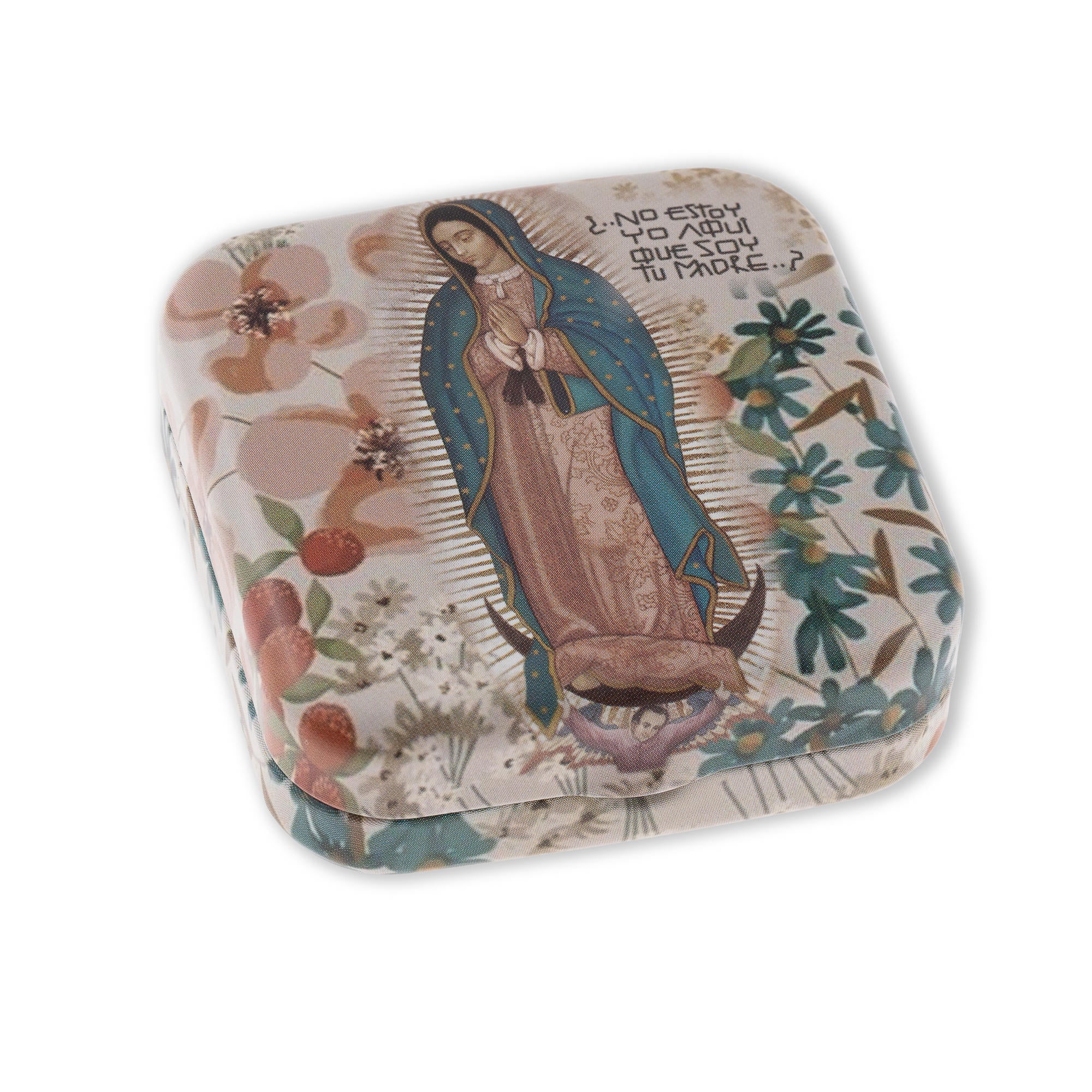 Rosario cuentas madera Virgen de Guadalupe Crucifijo colgante 67cm