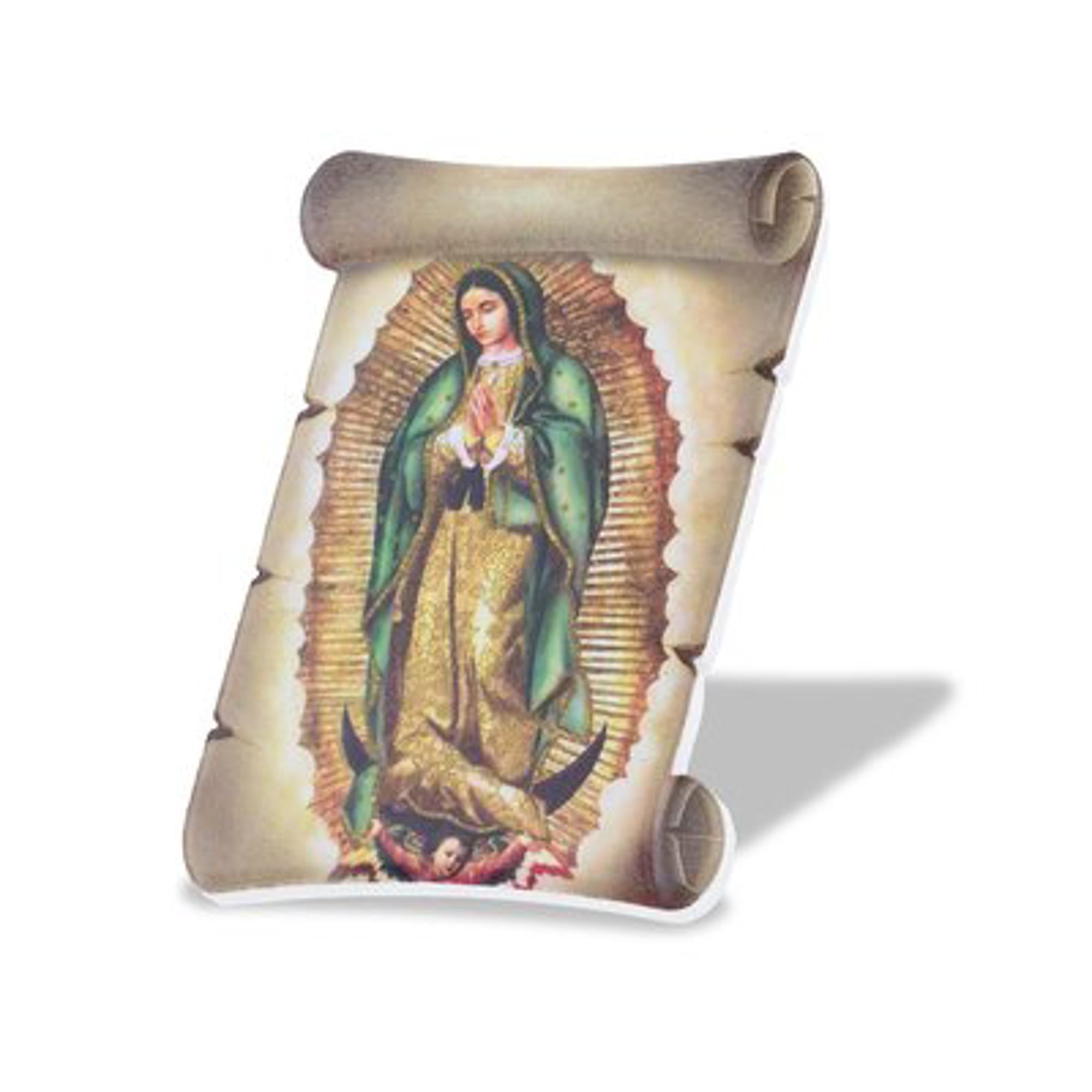 Iman de pergamino Virgen de Guadalupe 8cm
