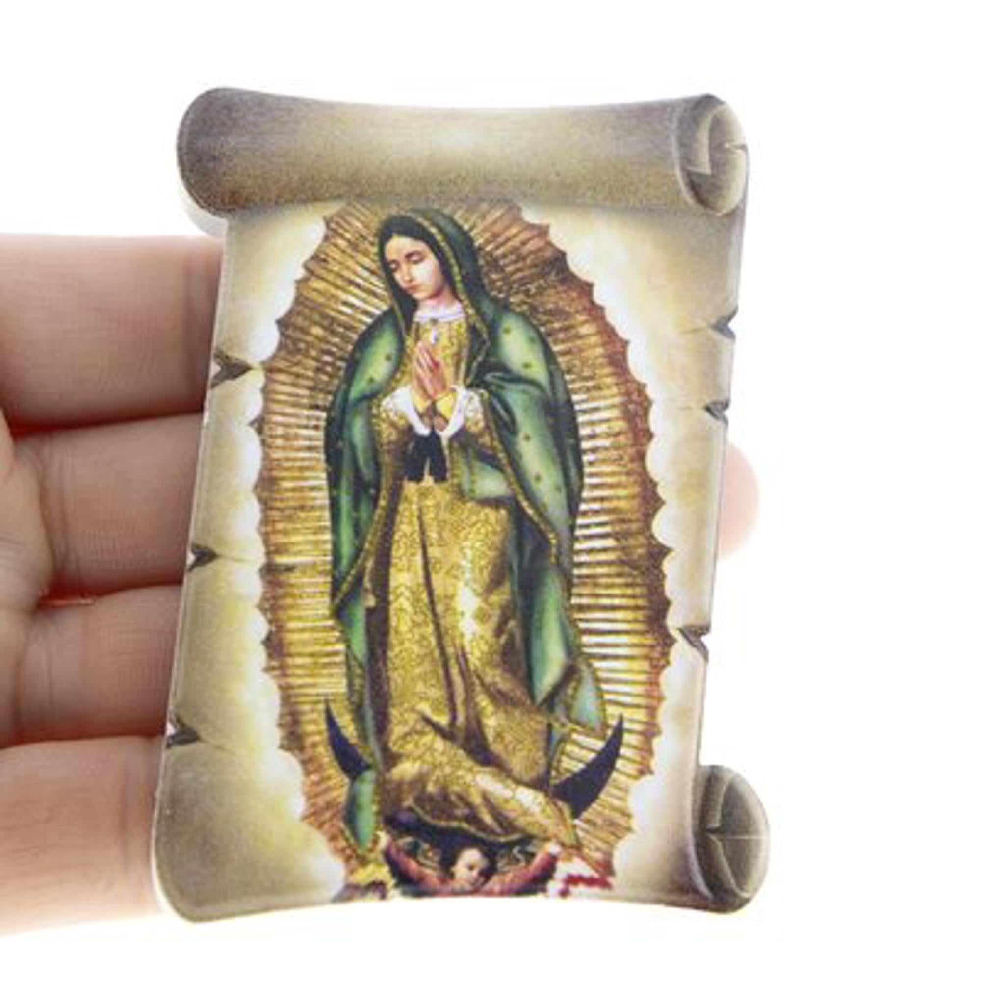 Iman de pergamino Virgen de Guadalupe 8cm