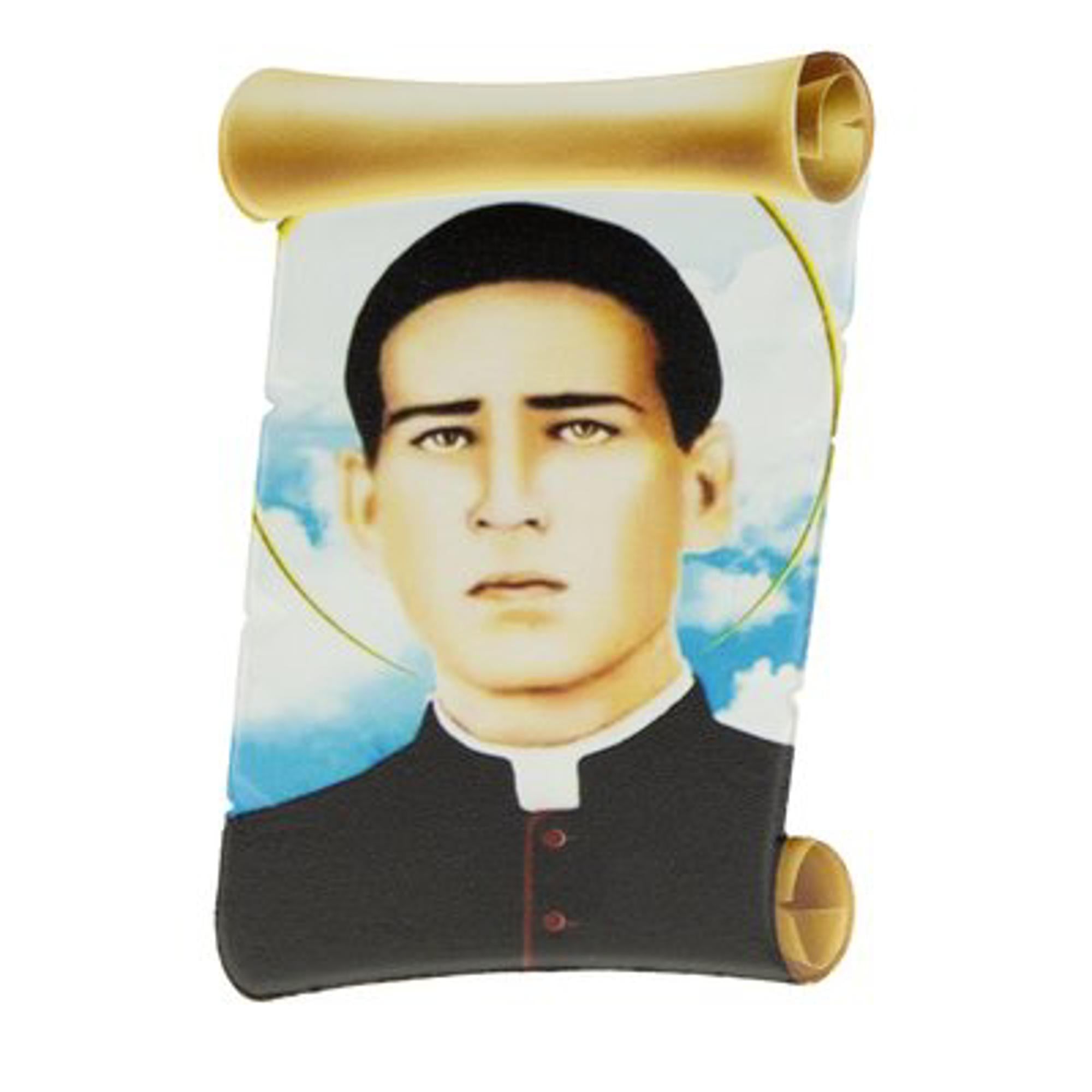 Iman de pergamino Santo Toribio Romo 8cm