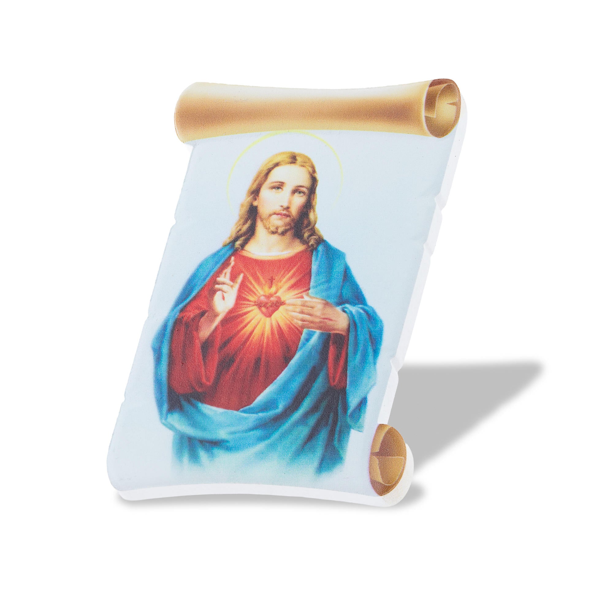 Iman de pergamino del Sagrado corazon de Jesus 8cm