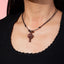 Collar de hilo ajustable con cruz de madera 70cm/34mm