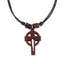 Collar de hilo ajustable con cruz de madera 70cm/34mm