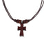 Collar de hilo ajustable con cruz de madera 70cm/24mm