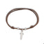 Pulsera de hilo ajustable encerado con cruz lisa 2mm