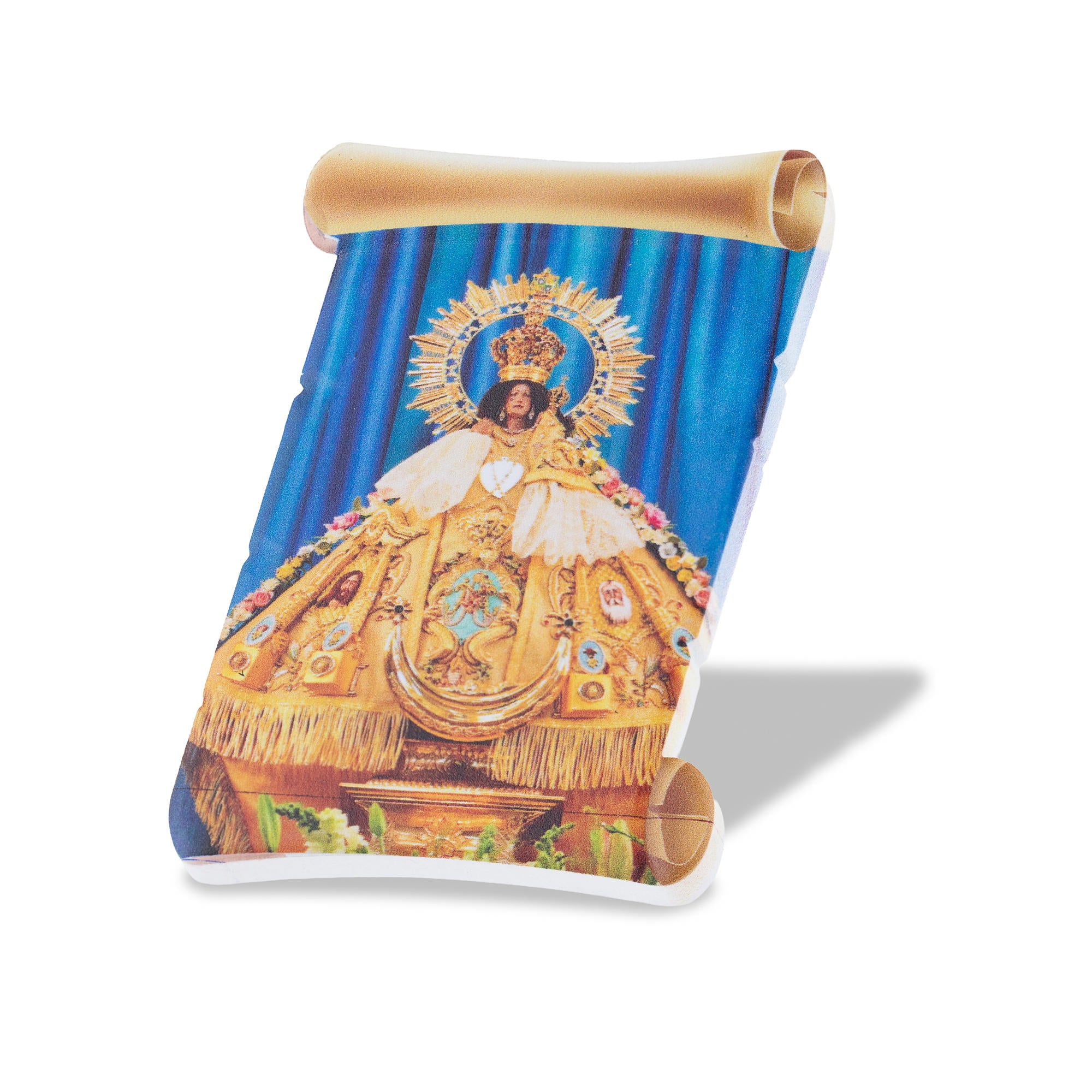 Iman de pergamino Virgen del Rosario de Talpa 8cm