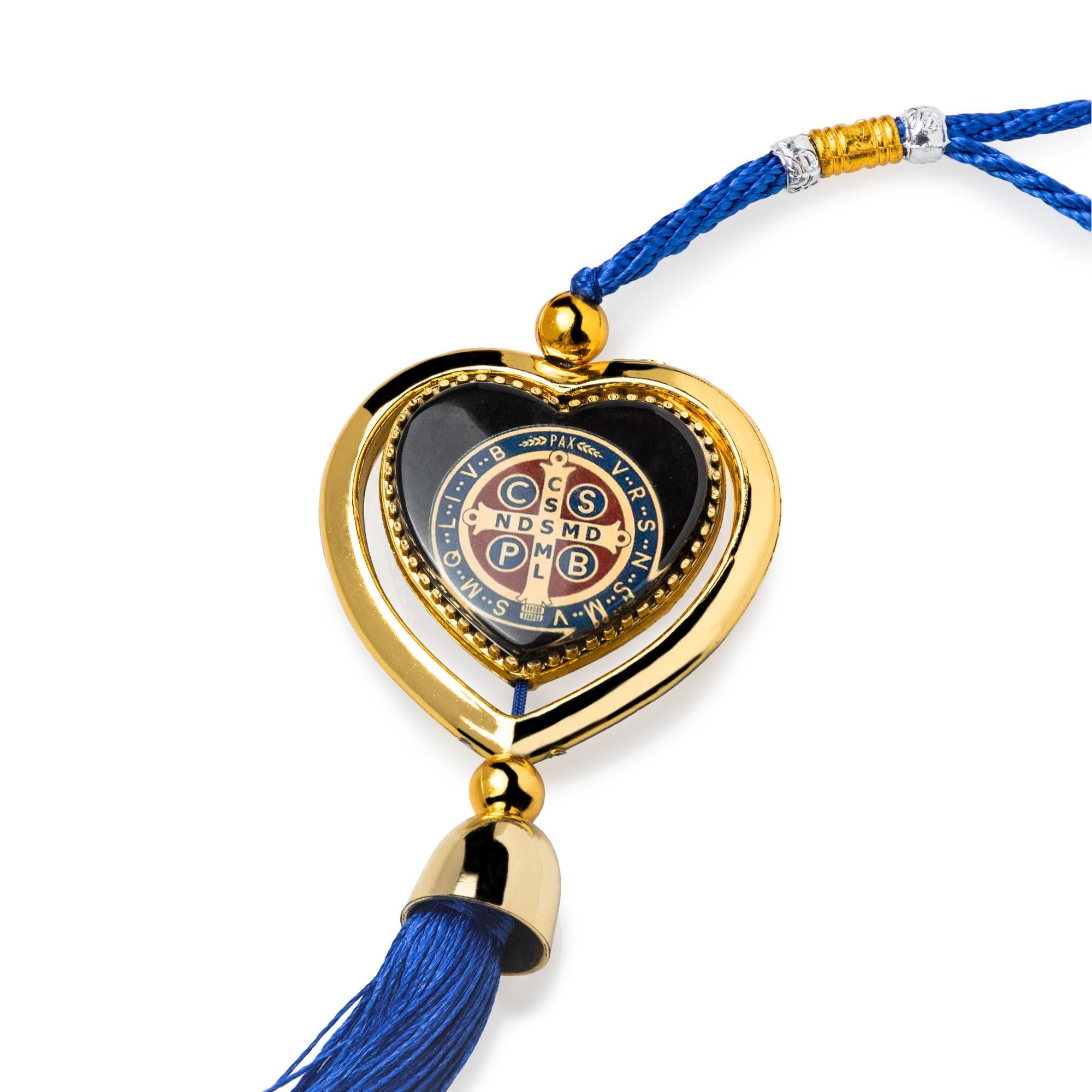 Adorno colgante de corazon de San Benito 34cm