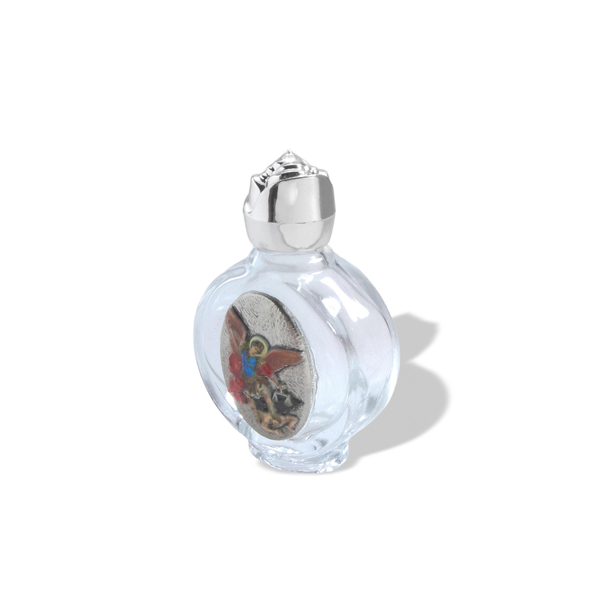 Frasco de vidrio agua bendita San Miguel Arcangel 67mm