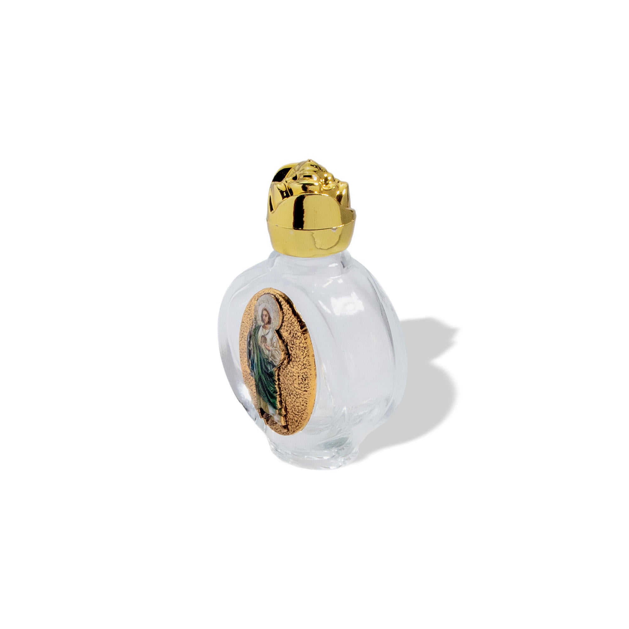 Frasco de vidrio agua bendita San Judas Tadeo 67mm
